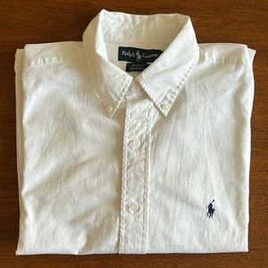 Ralph Lauren Blake 100% Cotton button down long sleeve shirt, size large